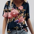 thumbnail image 3 of Cameland Mode Décontractée Printemps Été Manches Courtes Col en V Blouses et Chemises pour Femmes, 3 of 4
