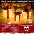 thumbnail image 2 of Christmas Lighted Gift Boxes, 8 Modes & Timing Function Set of 3 Plug-in Light up Present Boxes with 60 LEDs Christmas Decorations Indoor Home Decor Christmas Ornaments for Holiday Party Xmas, 2 of 11