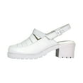 thumbnail image 3 of 24 HOUR COMFORT Cora Wide Width Comfortable Leather Slingback Clogs WHITE 9.5, 3 of 6