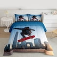 thumbnail image 2 of jejeloiu Skateboard Sport Twin Comforter Sets,Modern City Bedding Set For Boys Teens 2-Piece, 2 of 8