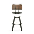thumbnail image 4 of Amisco Symmetry Adjustable Stool - Grey Faux Leather / Dark Grey Metal / Brown Wood, 4 of 10