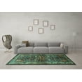 thumbnail image 3 of Ahgly Company Indoor Rectangle Persian Turquoise Blue Traditional Area Rugs, 5' x 7', 3 of 4