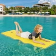 thumbnail image 4 of Costway 3-Layer Tear-Resistant Foam Floating Pad Island Water Sports Relaxing Yellow, 4 of 9