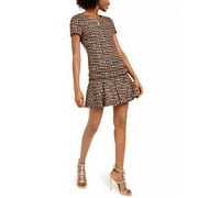 Betsey Johnson Women's Ruffled Tweed A-Line Dress Gray Size 2