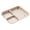 Silvery, variant on Titanium Purification Serving Plate Patterned Divided Tray, 3/4/5 Compartment Stainless Steel Plate for Portion Control, Picnic & Cafeteria (3 Compartments 1 Pcs)