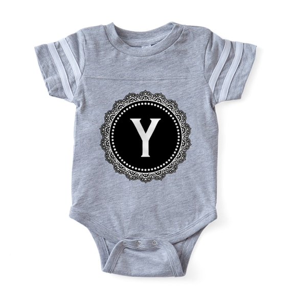 CafePress - Monogram Medallion Y - Cute Infant Baby Football Bodysuit
