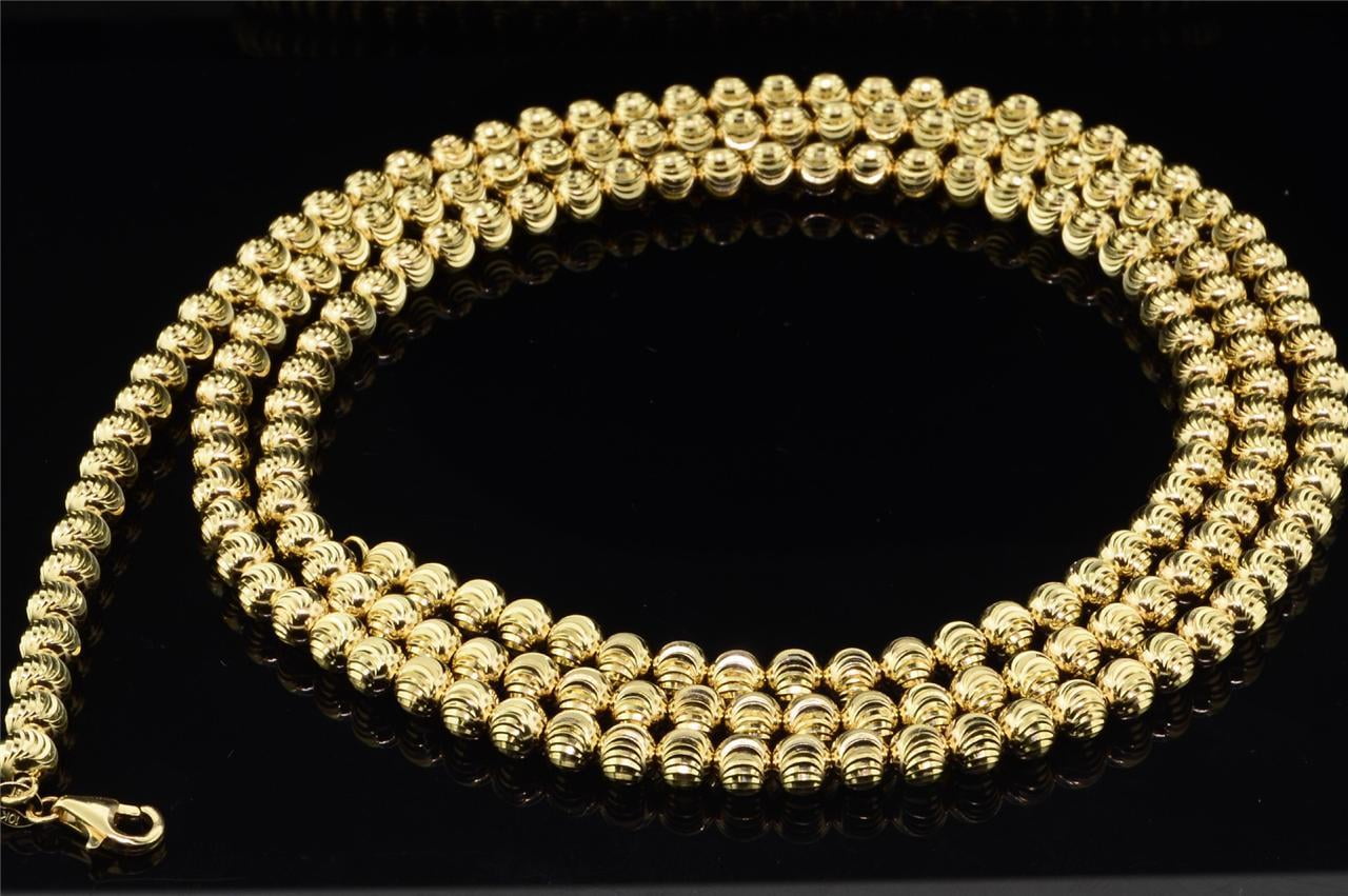 Laser moon cut shop gold chain