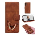 thumbnail image 2 of ELEHOLD Leather Wallet Case for Samsung Galaxy A13 5G,Butterfly Pattern with Card Slots Kickstand Magnetic Clasp Shockproof Protective Case for Women Girls,Brown, 2 of 6