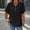 501_Black, variant on Business Casual Tops for Women Casual Solid Color Button V Neck Plus Size Short Sleeve Tee Summer Tops