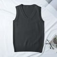 thumbnail image 2 of JJHGVB Sweater Vest Women Fall Sweaters for Women Thermal Sweater for Women Summer Vest for Women Sweater Tops for Women Womens Vest Top Womens Vest Dark Gray 2XL, 2 of 4