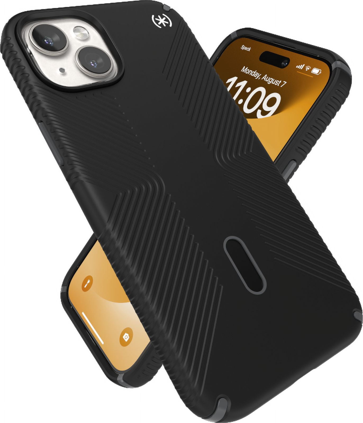 Custodia Speck CandyShell Pro + MagSafe Per IPhone 14 Plus, Con Rivestimento Antimicrobico MICROBAN, Colore Nero/grigio Ardesia