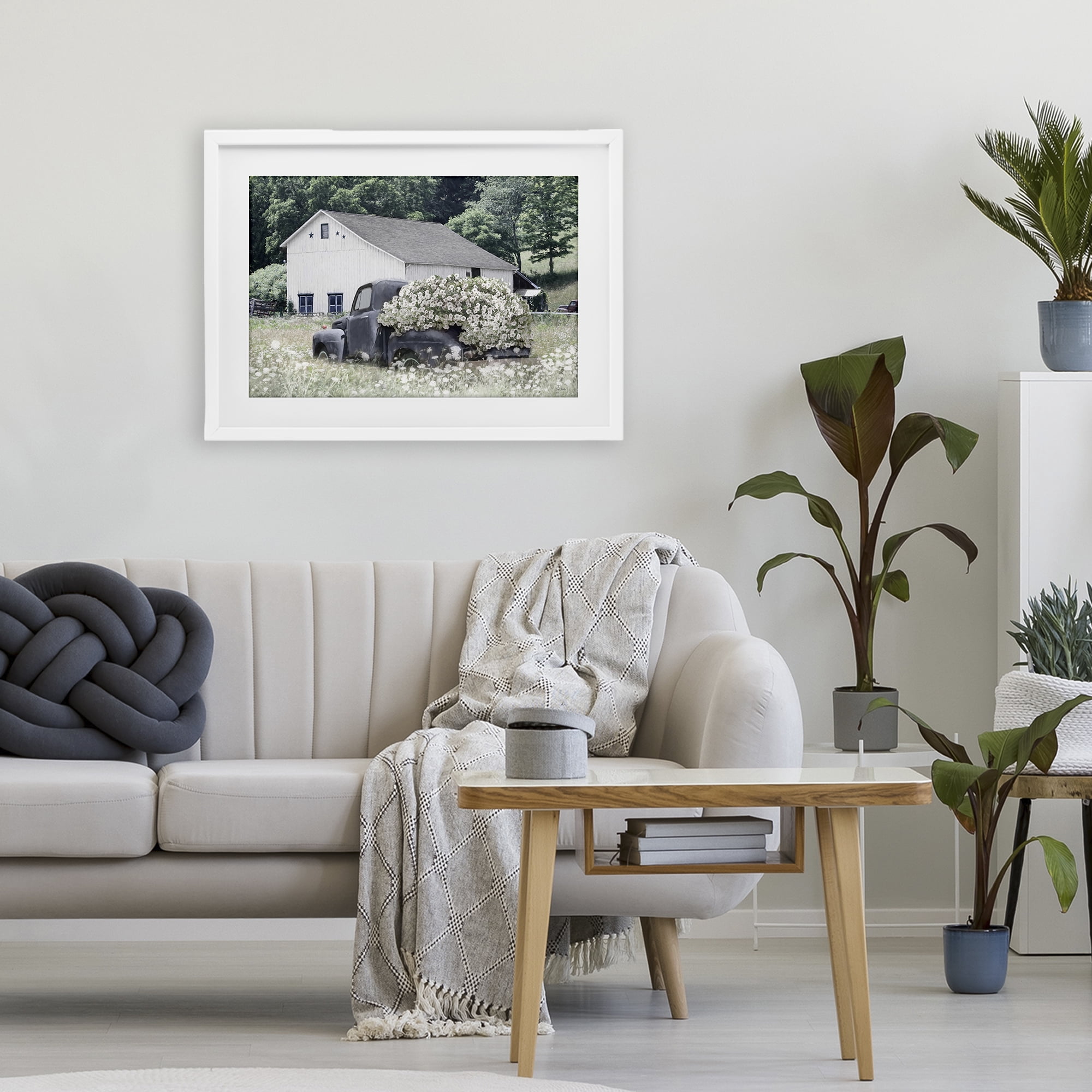 Stupell Industries Bed Full Of Blossoms White Framed Print Under Glass, design by Lori Deiter