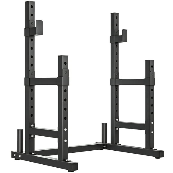 Soozier Adjustable Squat Rack, 660lbs Multi-Function Barbell Rack, Black