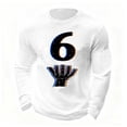 thumbnail image 3 of Donemore Men's Elastic Waffle Knit Long Sleeve Round Neck Top with Print for Fitness and Home Loungewear, 3 of 3