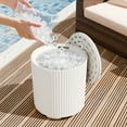 thumbnail image 6 of Chiccushion Outdoor Cooler Side Table, Portable Ice Bucket with Lid, Patio Table and Ice Chest Storage for Party, Poolside, Deck, White, 6 of 8