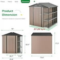 thumbnail image 3 of AECOJOY 6' x 6' Outdoor Storage Shed with Rack & Shelves Metal Utility Tool Shed with Lockable Door for Backyard & Garden on Clearance, 3 of 6
