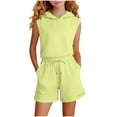 thumbnail image 3 of Rvasteizo Toddler Loungewear Solid Sleeveless Hooded Pocket Pullover Long Sleeve Base Top and Pants 2 Piece Outfits for Boys Girls, 3 of 4