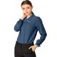 thumbnail image 1 of Blusa De Manga Larga Con Cuello Peter Pan Y Volantes Para Mujer Azul real XL, 1 of 6