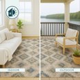 thumbnail image 4 of Addison Rugs Chantille Indoor/Outdoor Transitional Geometric Ivory Machine Washable Round Rug, 8' x 8', 4 of 8
