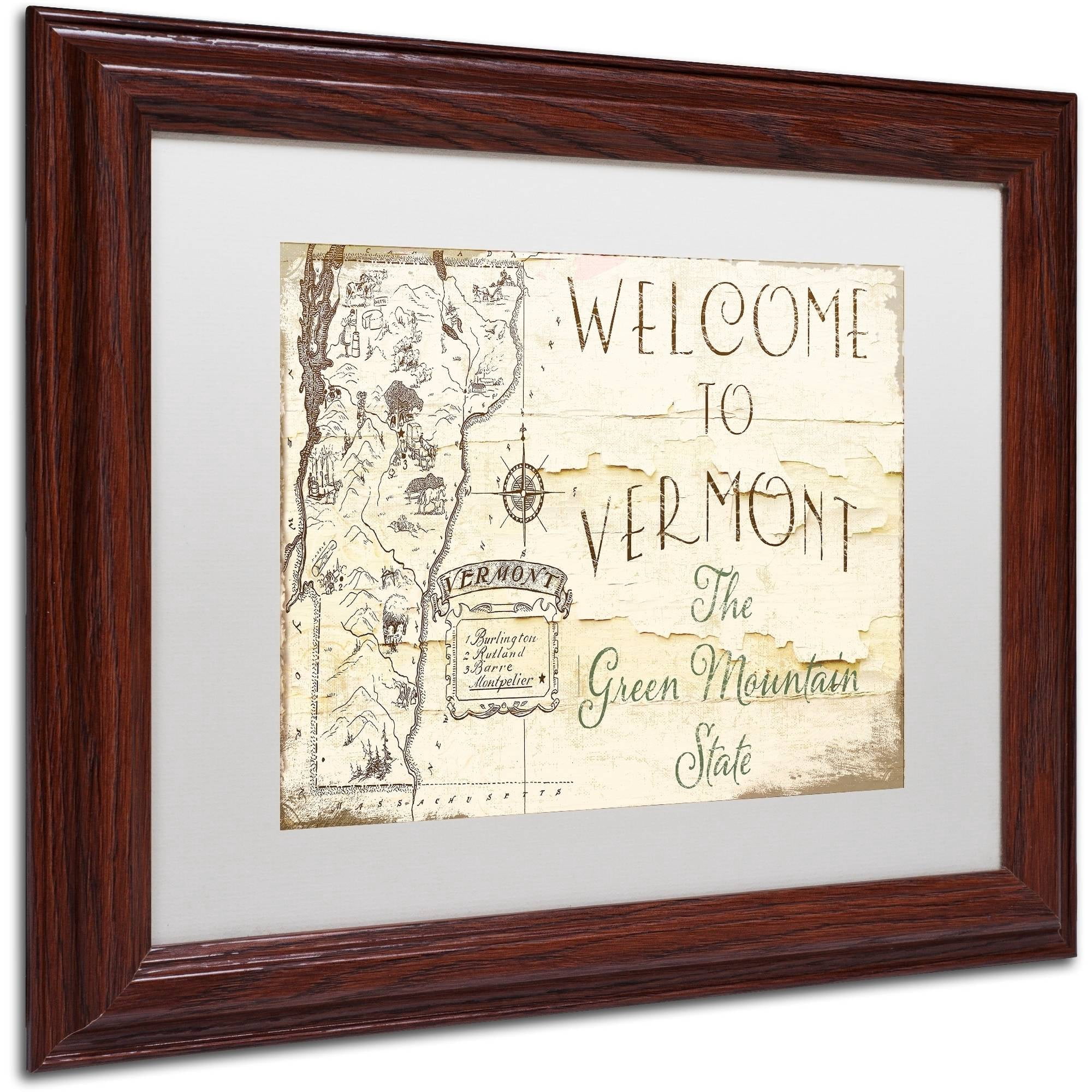 Trademark Fine Art "Vermont Summer IX" Canvas Art by Color Bakery White Matte, Wood Frame