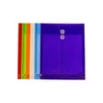 thumbnail image 2 of JAM Paper Plastic Envelopes, 9.8x11.8, Assorted, Button String, Letter Open End, 6/Pack, 2 of 2