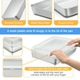 thumbnail image 4 of Vesteel Stainless Steel Baking Pan with Lid, 12.2 x 9.5 x 2 Inch Rectangle Sheet Cake Pans with Covers Bakeware for Cakes Brownies Casseroles, Non-toxic & Dishwasher Safe - Set of 2, 4 of 7