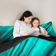 thumbnail image 5 of Homewish Abstract Geometric Striped Full Size Comforter Sets,Line Pattern Bedding Comforter Set,Cyan Black Bedding Sets For Kids,Super Cozy Room Decor Reversible,3pcs, 5 of 8