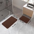 thumbnail image 2 of Juego de alfombras de baño Yimobra Memory Foam, 2 piezas, color marrón, 43 x 63+80 x 50 cm, 2 of 6