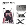 thumbnail image 4 of Disketp Cute Kittens Group Portrait Drawstring Backpack Drawstring Gym Bags Draw String Bags for Sports, Gym, Travel, Swimming, Beach-Medium, 4 of 6
