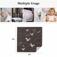 thumbnail image 5 of Japanese Style Cloth Napkins, Vintage Cranes Ocean Wave Black Grey Washable and Reusable Dinner Napkins Set of 2, Table Napkin for Kitchen Party Birthday Wedding Hotel Housewarming 20"x20", 5 of 9