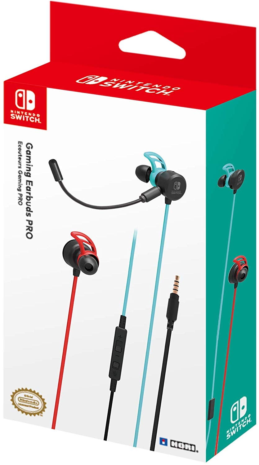 Gaming Earbuds Pro with Mixer for Nintendo Switch, HORI, 873124007534