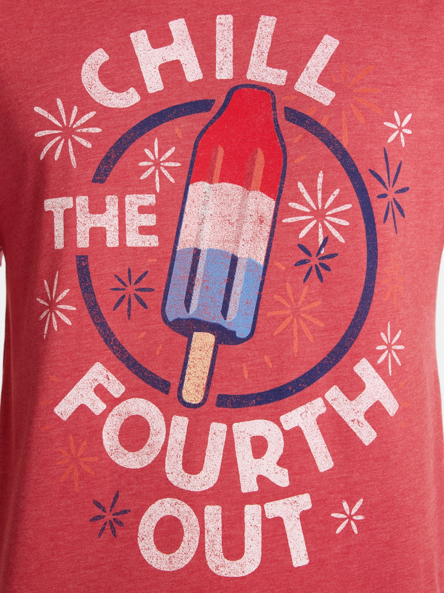 Americana Men's and Big Men's Chill Out Graphic Tee Shirt from Way to Celebrate, Sizes XS-3XLT