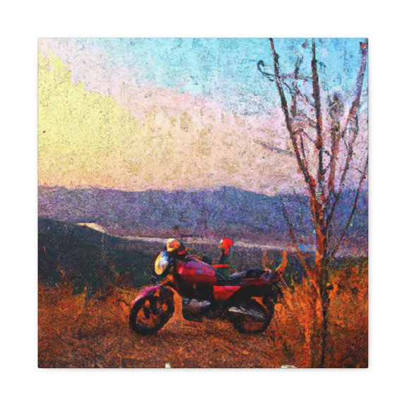 Motorcycles in Moonlight - Canvas