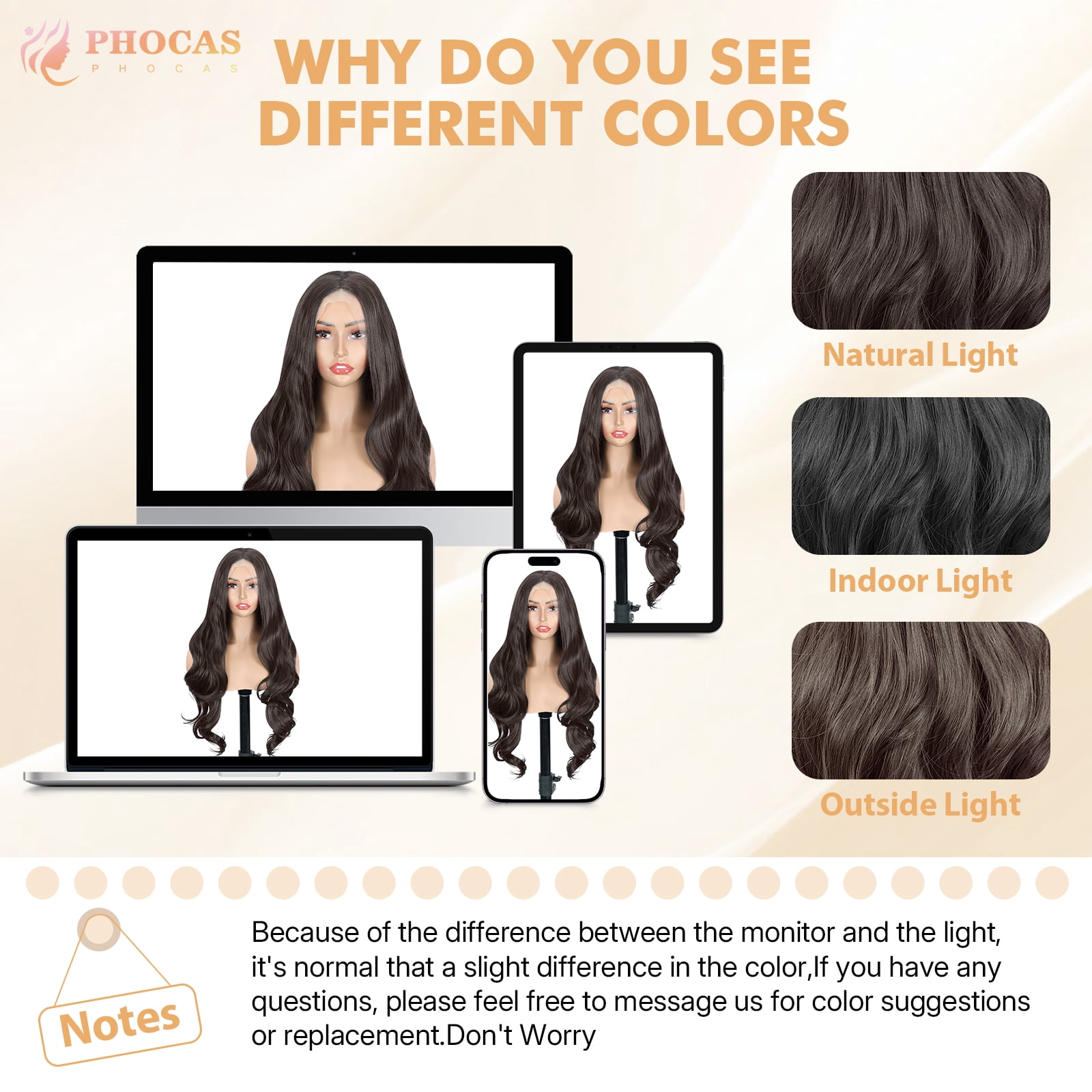 PHOCAS 28 Inch Deep Wave Lace Front Wig 13x3 Synthetic Glueless Wig for Women Pre Plucked Natural Hairline Heat Resistant Easy Style Dark Brown