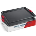 thumbnail image 5 of Joytable Baking Sheet Set, 2-piece Large Cookie Sheet Set with Silicone Handles, Steel Baking Pans Set, Baking Sheets for Oven,Black Baking Pan, 5 of 7