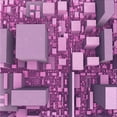 thumbnail image 1 of Ahgly Company Machine Washable Indoor Square Transitional Dark Magenta Purple Area Rugs, 6' Square, 1 of 7