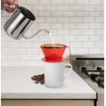 thumbnail image 2 of Fino Pour-Over Coffee Brewing Filter Cone, Number 4-Size, Red, Brews 8–12 Cups, Ideal For Home, Office, Or Travel, 2 of 4