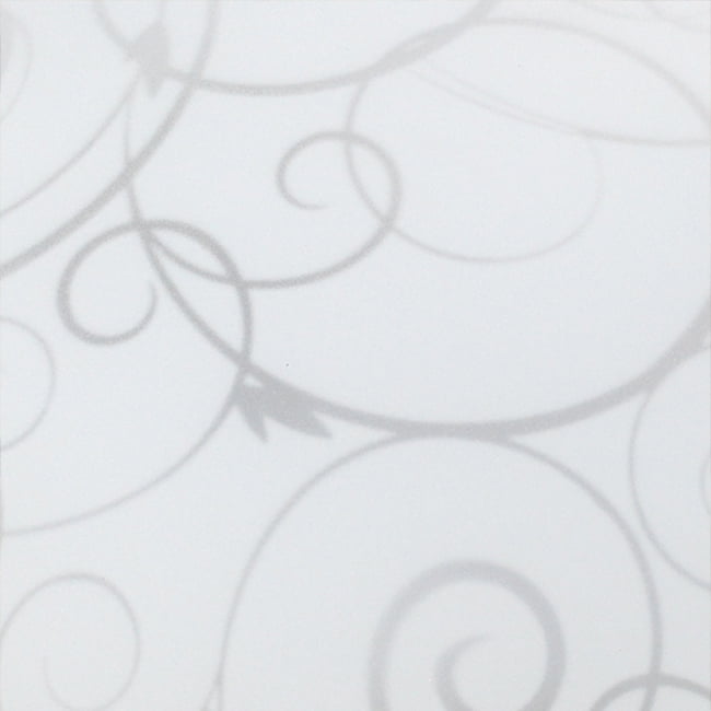 Simple Designs 10" Round Flush Mount Ceiling Light with Scroll Swirl Design, White