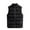 Black Winter Puffer Vest, variant on YLSDY Men's Fashion Puffer Vest Winter Warm Sleeveless Jacket Lightweight Outdoor Vest Zipper Pockets Stand Collar Solid Color Warm Vest Men' Khaki XXXXL