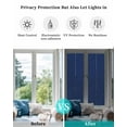thumbnail image 4 of Window Privacy Film, Navy Blue UV Sun Blocking Window Tint Film Heat Control One Way Blackout Window Film, Pure Blue Solid Color Simple Minimalism Art Non Adhesive Static Cling Sticker 29.5x118 In, 4 of 7