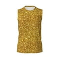thumbnail image 6 of Picia Gold Glitter mens Cotton Tank Undershirts , Moisture-wicking Ribbed Tanks, Lightweight Cotton Tank Undershirts-Medium, 6 of 8