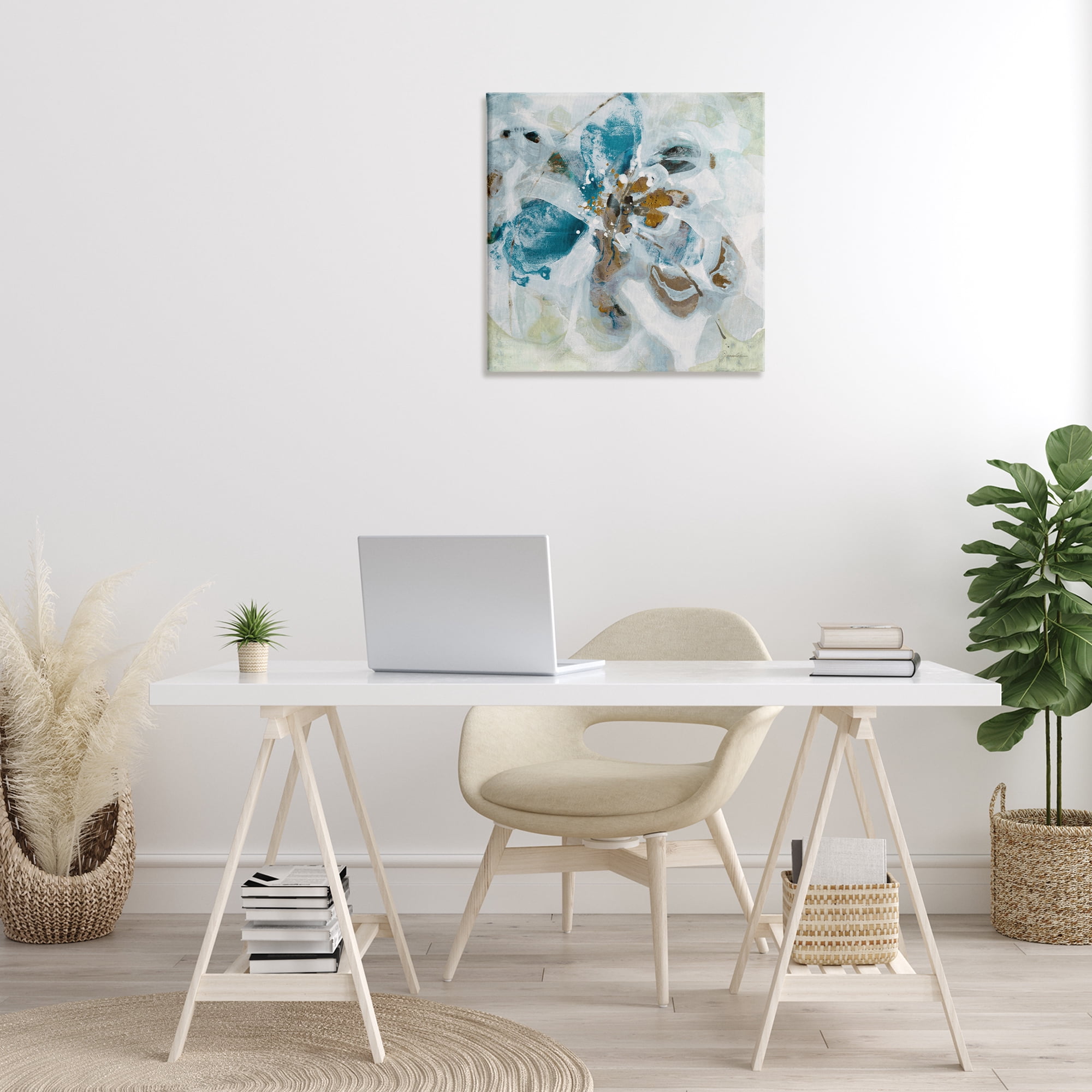 Stupell Industries Abstract Botanical Distortion Abstract Painting Gallery Wrapped Canvas Art Print Wall Art, 24 x 24