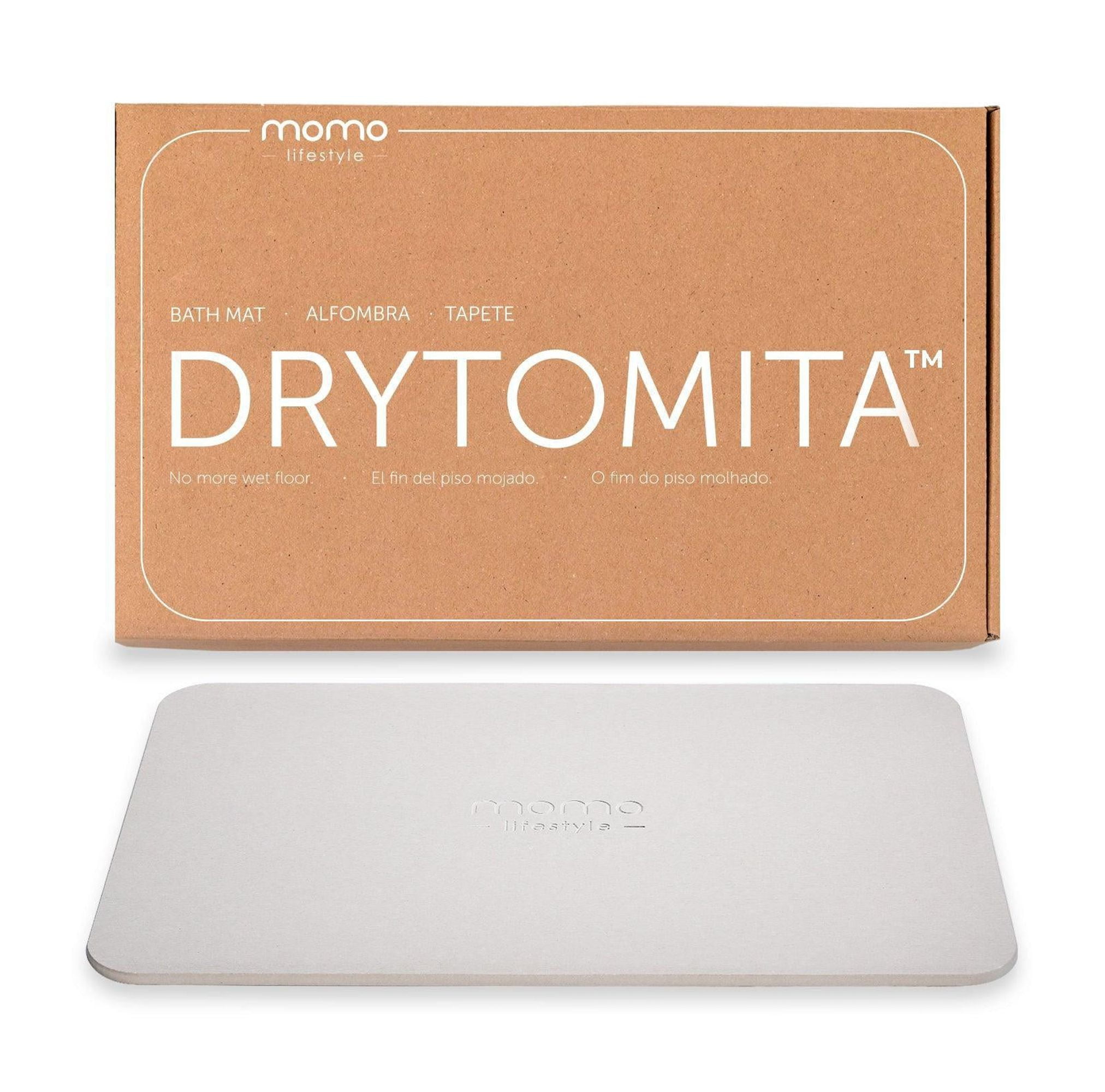 Momo Lifestyle Large Stone Bath Mat Minimalist Natural Gray Diatomaceous Earth Bath Rugs, 32" x 20"