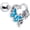 Blue, variant on Body Candy 16G Womens 6mm 316L Stainless Steel Butterfly Rose Blue Mens Cartilage Earring Helix Tragus Jewelry 1/4"