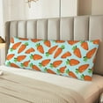 thumbnail image 6 of Lsque Cartoon Carrot Body Pillow Case Cover,Ultra-Soft Microfiber Bed Pillow Cases 20x54 inches,Elegant Bedding,Breathable Durable Pillow Cover with Envelope Closure, 6 of 8