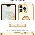 thumbnail image 2 of for iPhone 15 Pro Max Case, 15 Pro Max Case with 360° Ring Holder Kickstand Magnetic [Car Mount Support] Shockproof Anti-Slip Protective Electroplated Case for iPhone 15 Pro Max 6.7"-White, 2 of 8