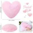 thumbnail image 3 of Juego de piel sintética de conejo Pillow Liliful con forma de corazón, 30 x 28 x 7 cm, color rosa, 3 of 8