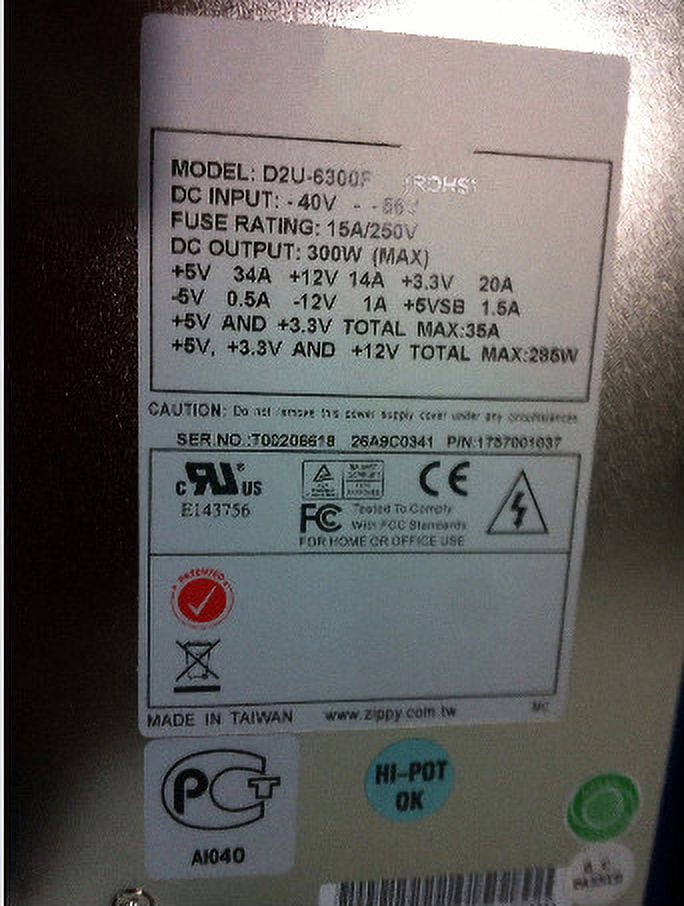 new giant 2U power supply P2U-6300F server