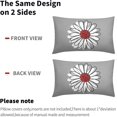 thumbnail image 4 of Red White Daisy Pillow Covers 12x20 Set of 2 Spring Summer Gray Grey Colored Decorative Throw Pillows Outdoor Modern Art Flower Pillowcase Lumbar Linen Cushion Case for Home Sofa Couch Bed, 4 of 6