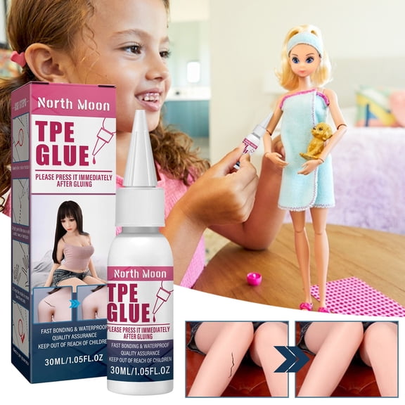 Doll Repair Glue, 30ml Clear Super Glue for Silicone Repair Quick Fix Silicones Adhesive Heavy Duty Strong Crazy Instant Glue for Bonding Model, Toys, TPR, TPU, DIY Crafts and More